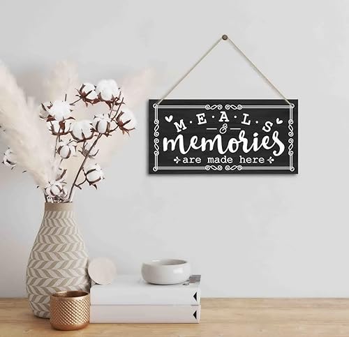 Miniatura 2 de Letrero decorativo para puerta de cocina, Meals & Memories Are Made Here, placa de madera para pared de cocina, decoración de inauguración de la