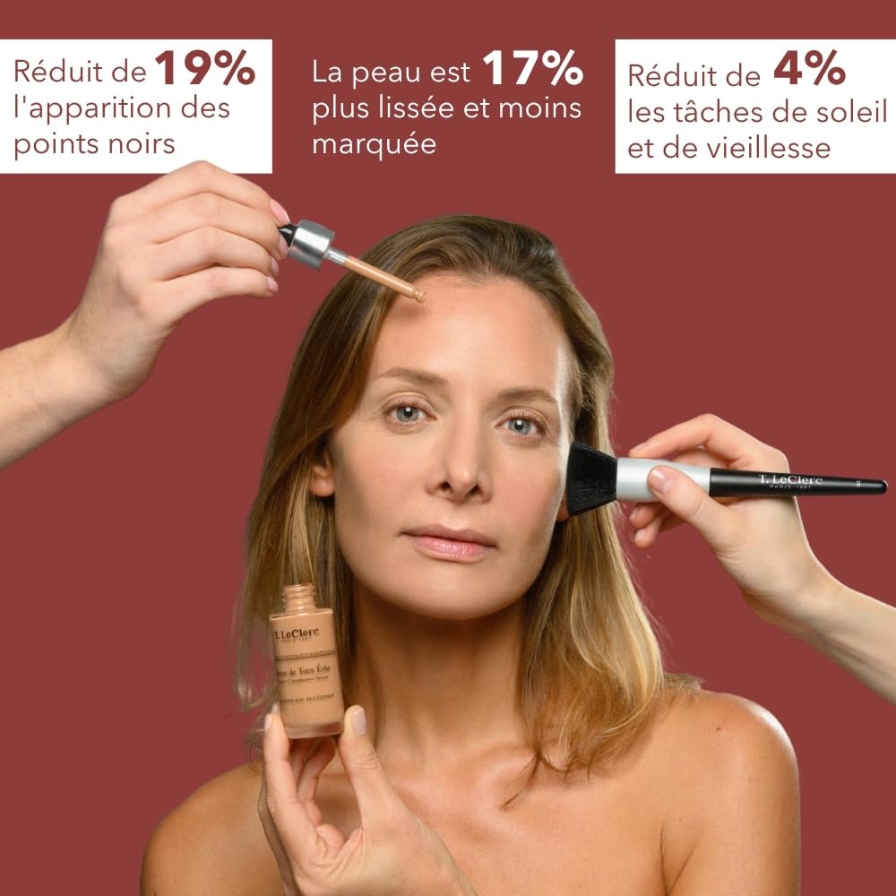 T. LeClerc Sérum Teinté Éclat Anti-Âge 30 ml – N°11 Pécan - Fluide à l’Acide Hyaluronique – Double action - fond de teint léger + anti âge - Effet Seconde Peau – Teint Lumineux & Unifié