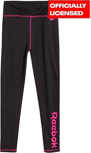 Miniatura 6 de Reebok Leggings para niña - Paquete de 2 mallas deportivas de rendimiento activo (talla 7-16)