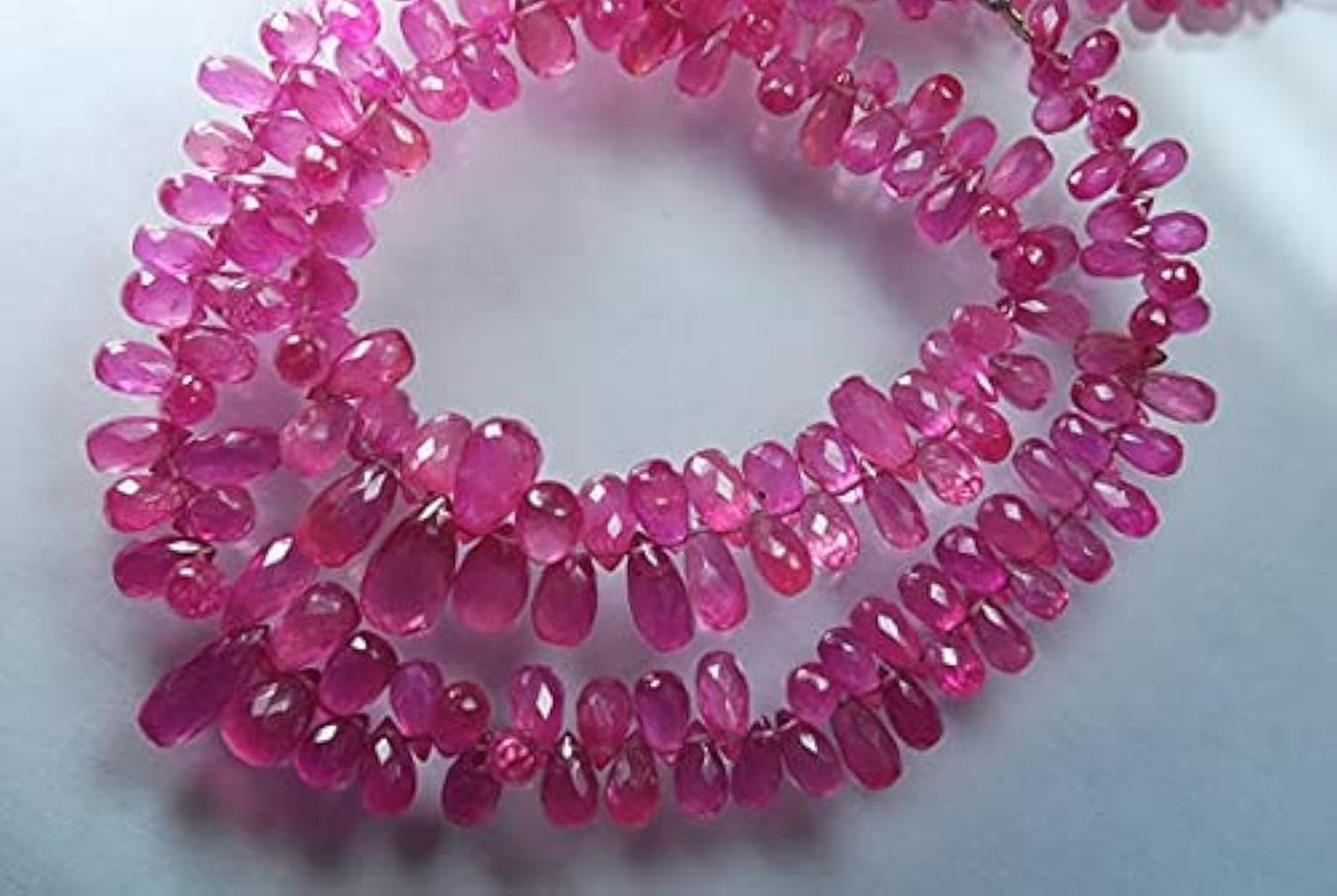 Saphir rose véritable LKBEADS 6-8mm pour remplacer les fausses pierres de vos bijoux