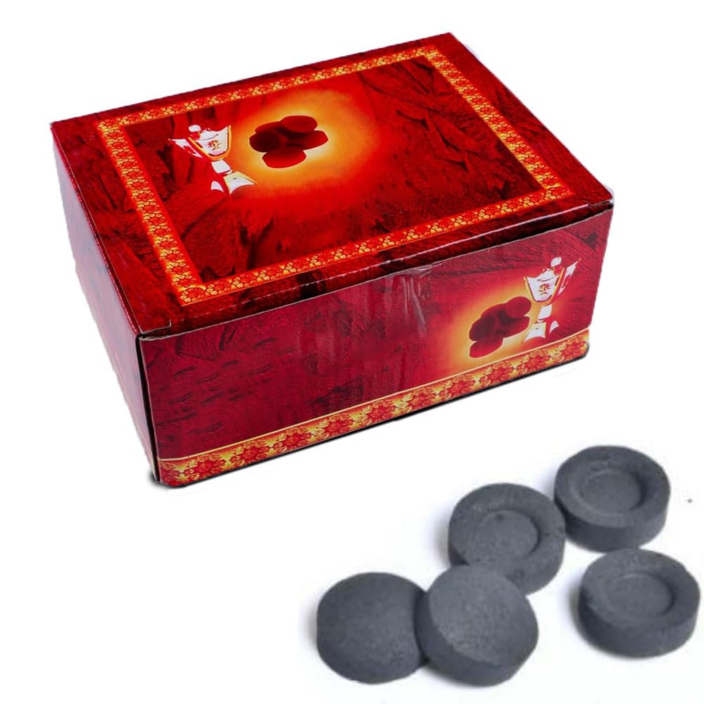 Bmlimited Black Bml Charcoal Discs 1 X Coal Instant Light 100 Tablets For Hookah Shisha Narguile Bbq Premium Quality Smokeless Easy To Light Long-Lasting