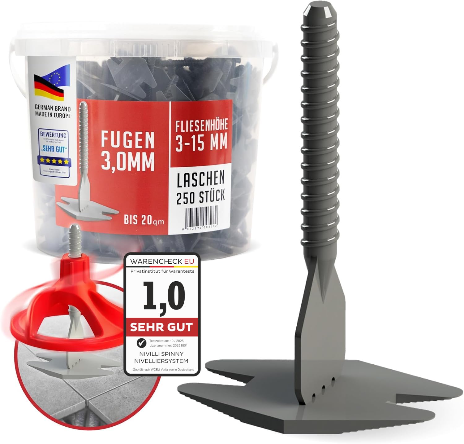 Aide à la pose carrelage SPINNY pour éviter les carreaux qui bougent joint 3 mm