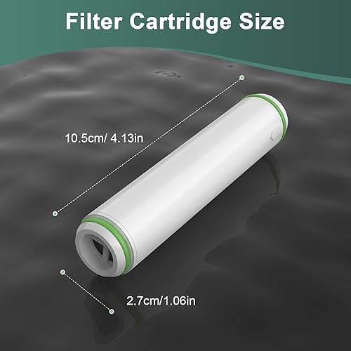 Miniatura 4 de Filtro de ducha para cabezal de ducha de mano, paquete de 2 filtros de repuesto de 18 etapas para agua dura, elimina cloro y sustancias nocivas