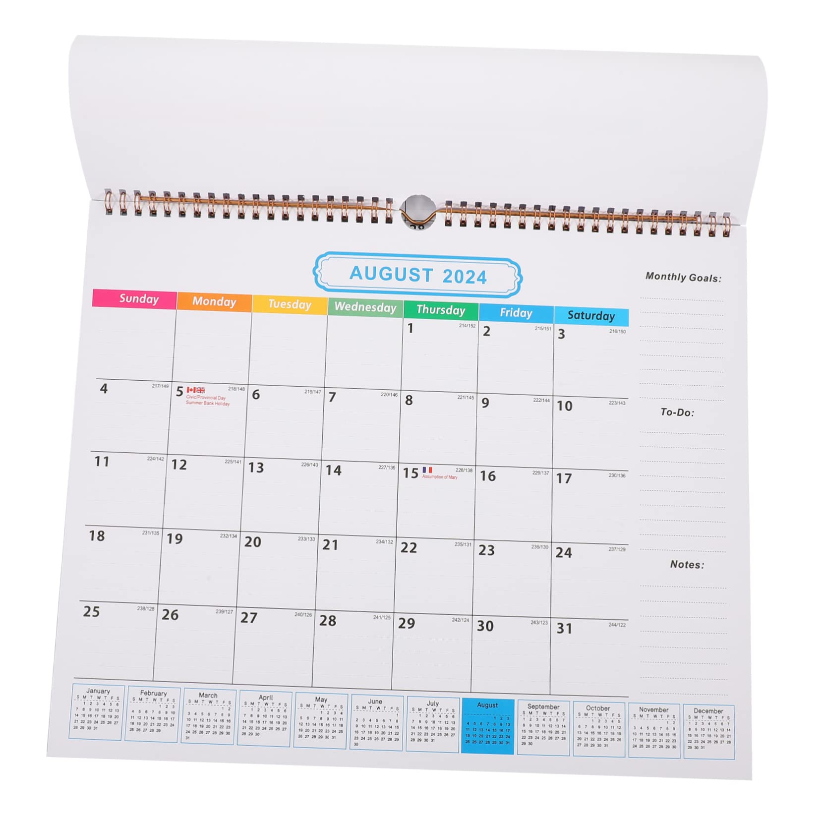 Tofficu 4stücke Wandkalender Monate Monatskalender Mit Spiralbindung Hängend Für Zuhause Büro Und Schule Robuste Materialien Zur Organisation Ihres Zeitplans Für Wichtige Erinnerungen