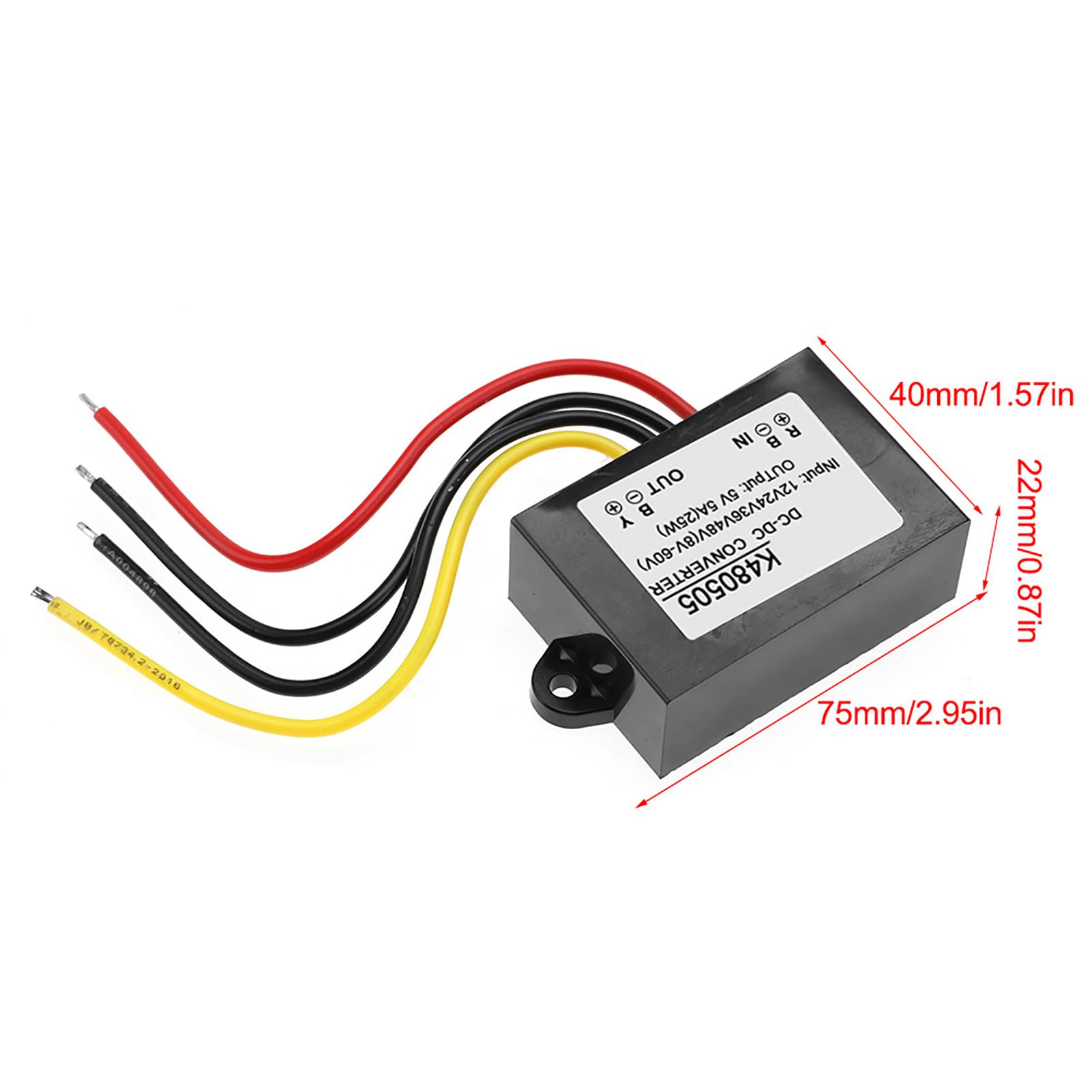 Convertisseur Abaisseur, Convertisseur CC, DC DC 8 60V à ​​5V 5A Module D'alimentation Abaisseur de Convertisseur Abaisseur (12V/24V/36V/48V à 5V 5A), Convertisseurs de Puissance