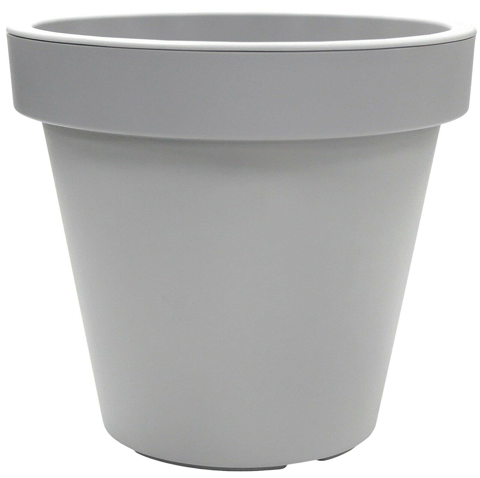 Deco 79 Maceta De Metal Para Interiores Y Exteriores, Ligera, Grande, Con Base Cónica Y Exterior Pulido, Juego De 3 Macetas De 20 Pulgadas, 25 Pulgadas, 30 Pulgadas De Alto, Gris