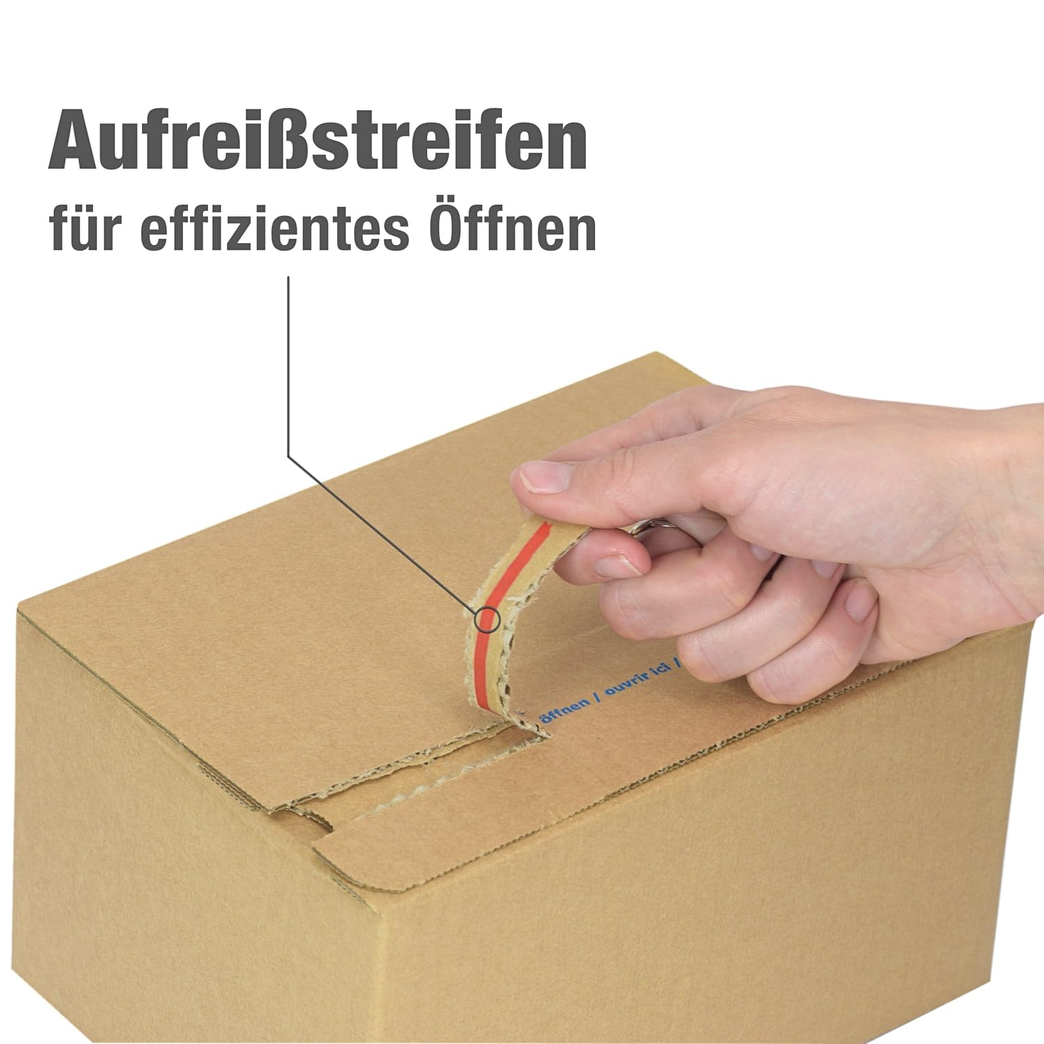 Oputec Lot de 100 cartons automatiques AK-15E 161 x 131 x 73 mm – Carton d'expédition automatique avec fond flash, fermeture autocollante et aide à la déchirure, carton d'expédition solide en carton