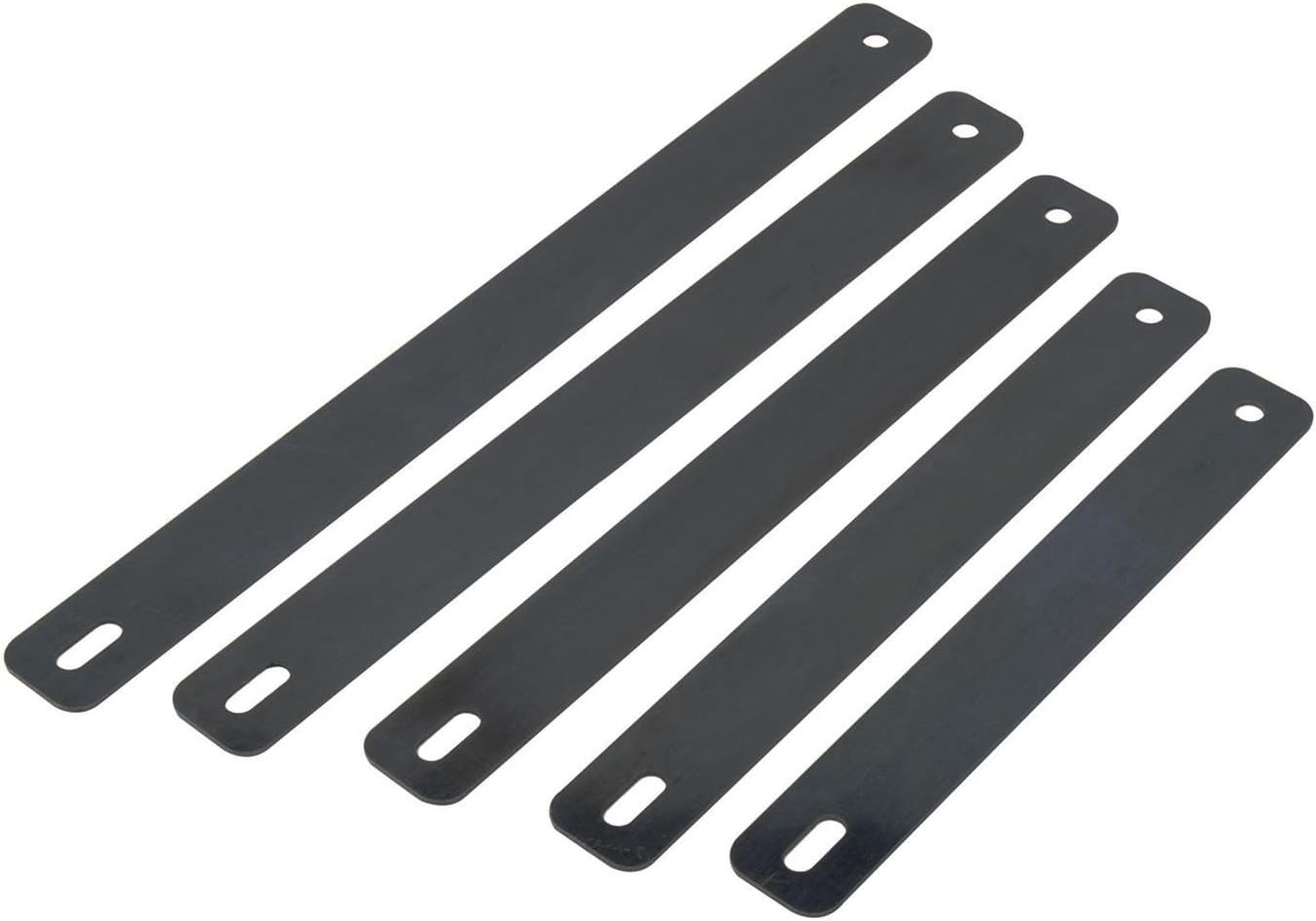 Speedway Motors Pre-Cut Spring Steel Strip 8″ Hardened Tempered Zinc Plated, 1″ Wide × .062″ Thick Universal Fabrication Bar with Holes for Brackets, Straps, Panels