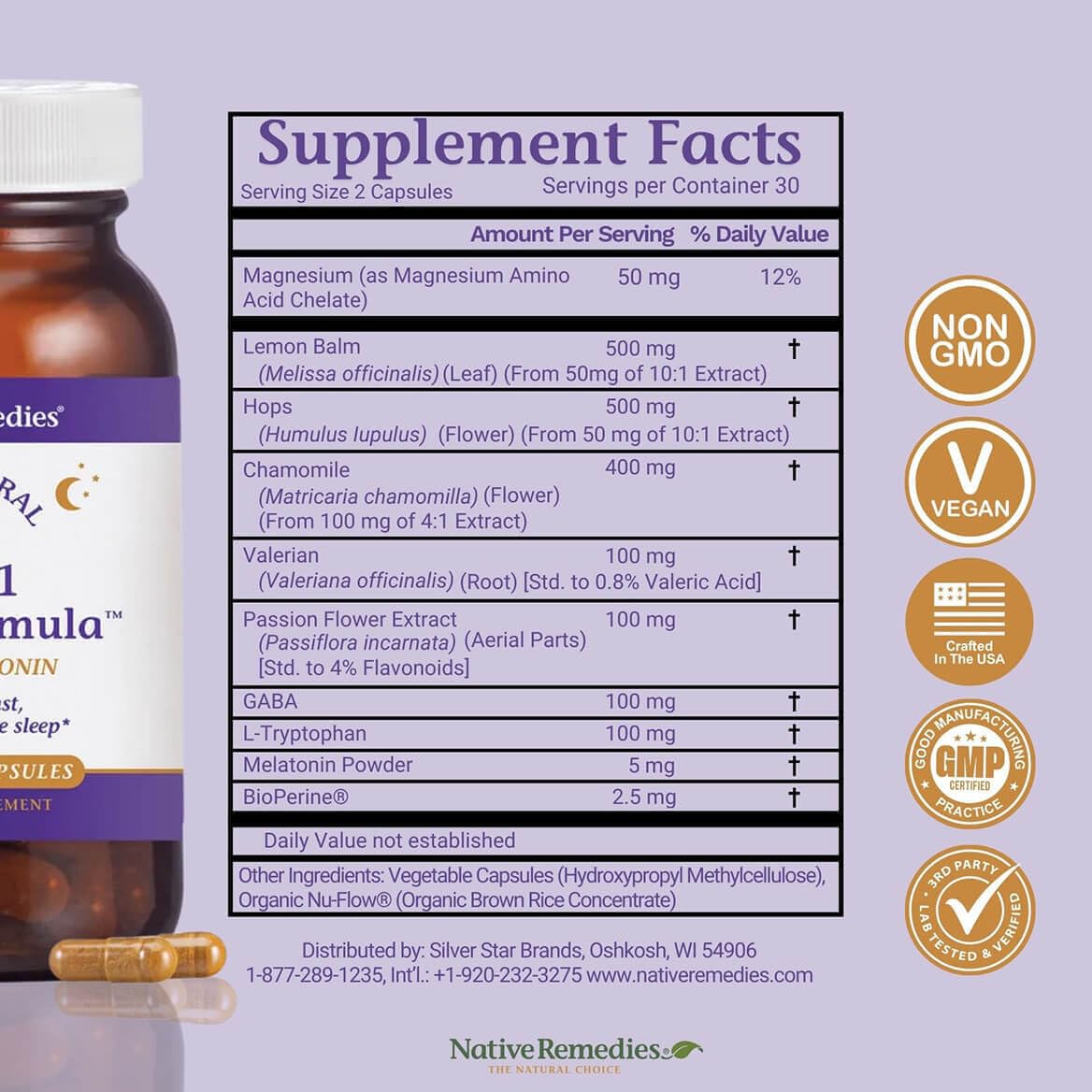 Native Remedies 10-in-1 Sleep Formula - Melatonin Sleep Aid - 60 Capsules — Amazon image 4