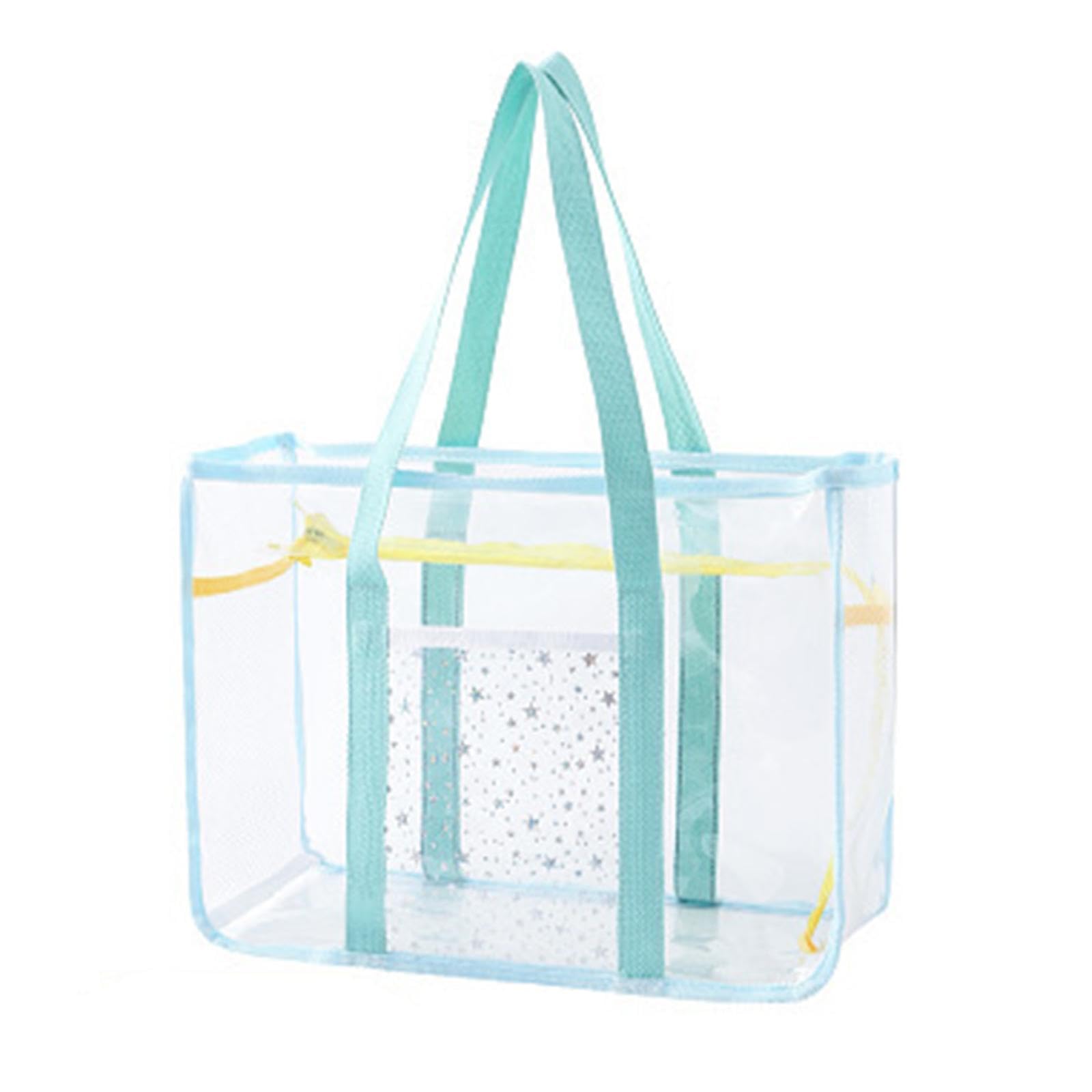 LOVIVER Bolso de mano transparente para playa, bolso de gimnasio grande, bolso de hombro transparente para festival de música
