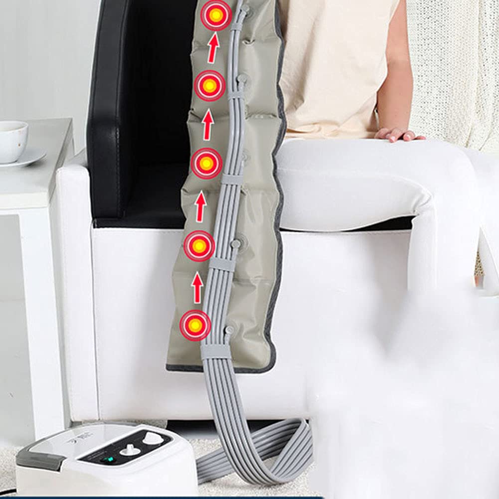 Masajeador de piernas por compresión de Aire con Masaje de 6 cámaras, Alivia la hinchazón y el Edema, Mejora la obesidad y Alivia la Fatiga, Disfruta de un Masaje de Cuerpo Completo