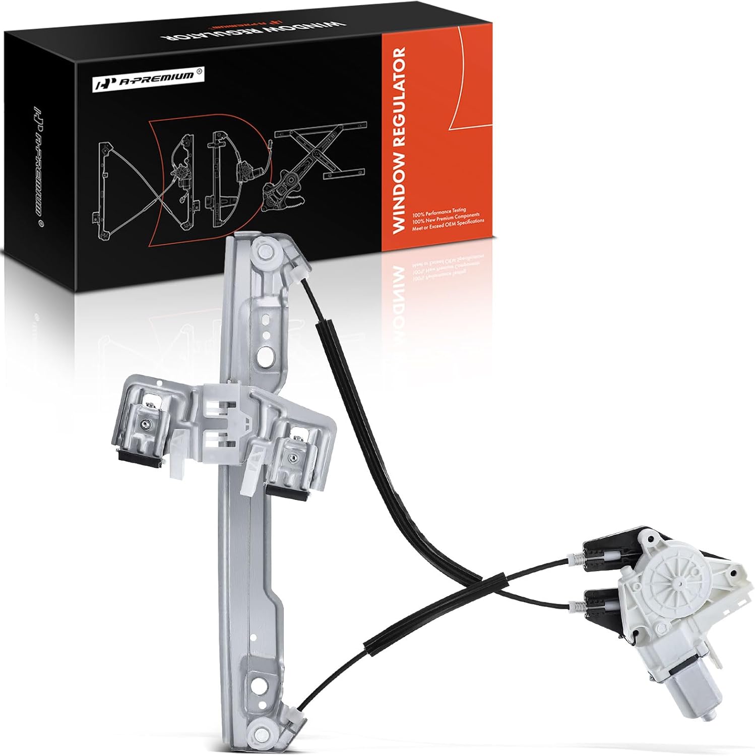 A-Premium Electric Power Window Regulator with Motor Compatible with Ford Fiesta 2011-2019, Front Right Passenger Side