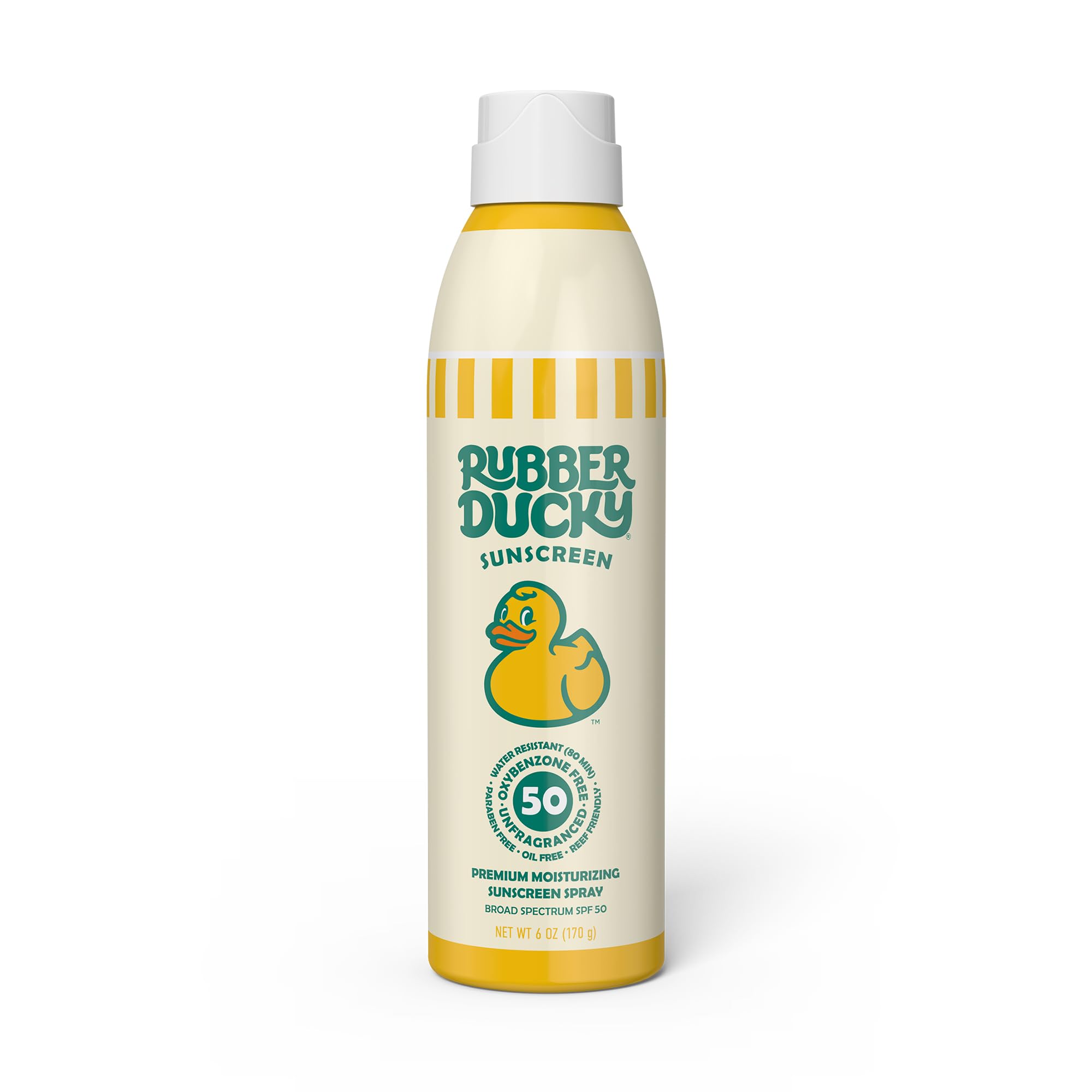 Rubber Ducky | Spray Sunscreen with SPF 50, Water-Resistant Spray Sunscreen for Face and Body | All Season - Broad Spectrum Vegan Moisturizing Sunscreen, great alternative for Moisturizing Sunblock