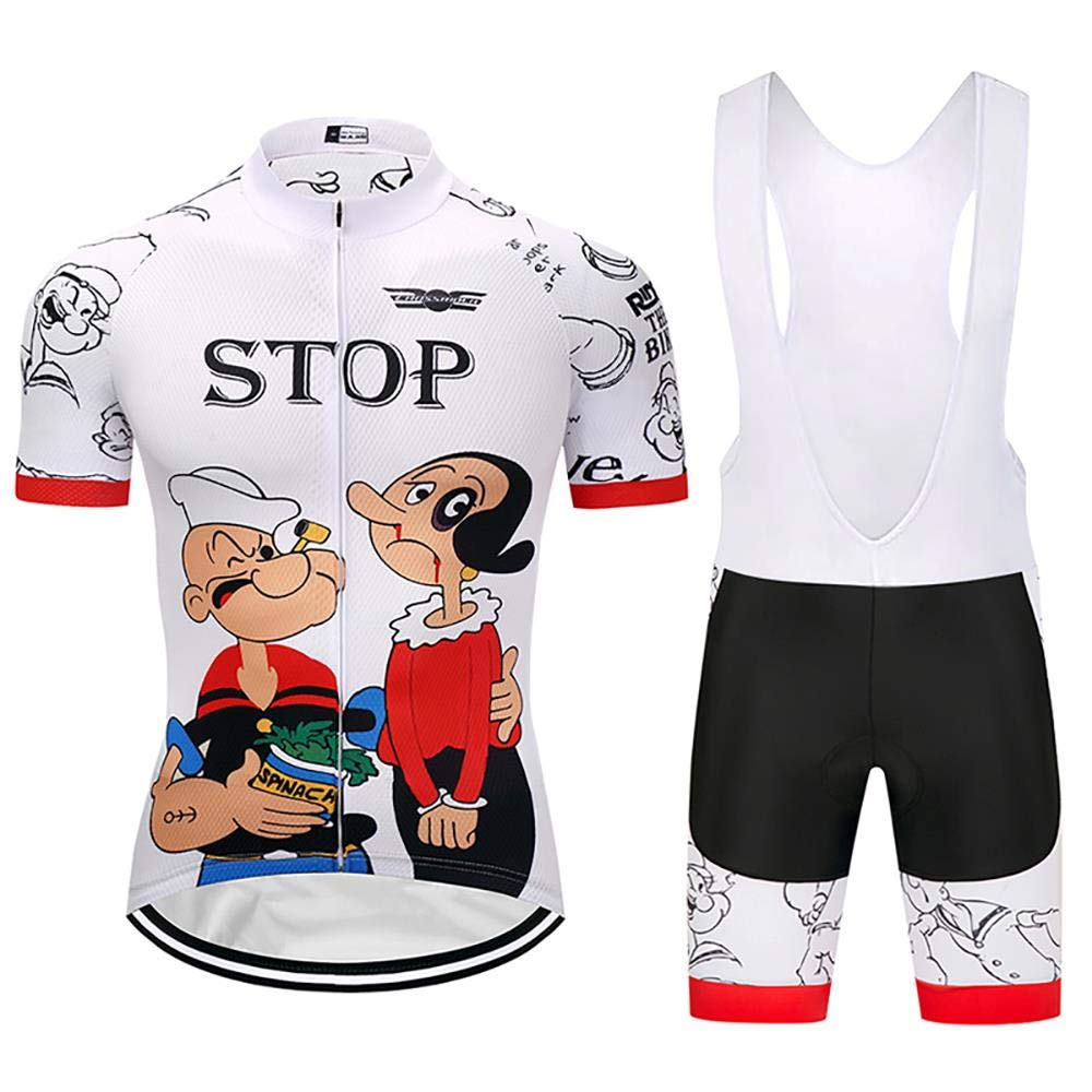 Moxilyn Vêtements de cyclisme pour homme, maillot à manches courtes + short, coussin gel 9D, cyclisme mode ensemble complet, maillot de cyclisme pour homme, séchage rapide, respirant