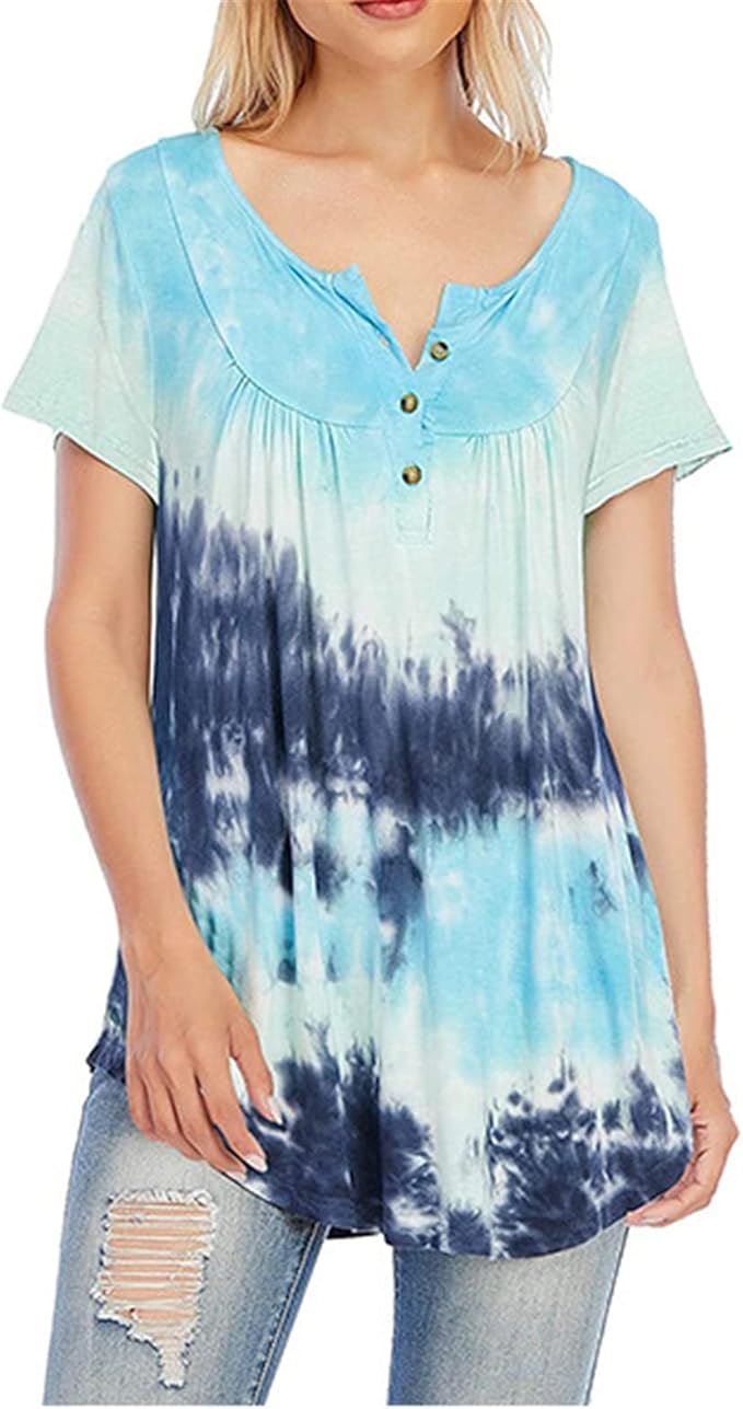 Guqmjde Batik T-Shirts Herren - Lockere Sportshirts Für Sommer & Fitness