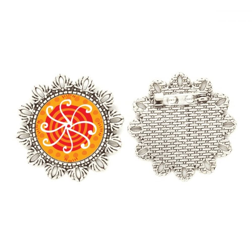 Broche de plata antialérgico diseño flor evita caídas con cierre seguro medium 4