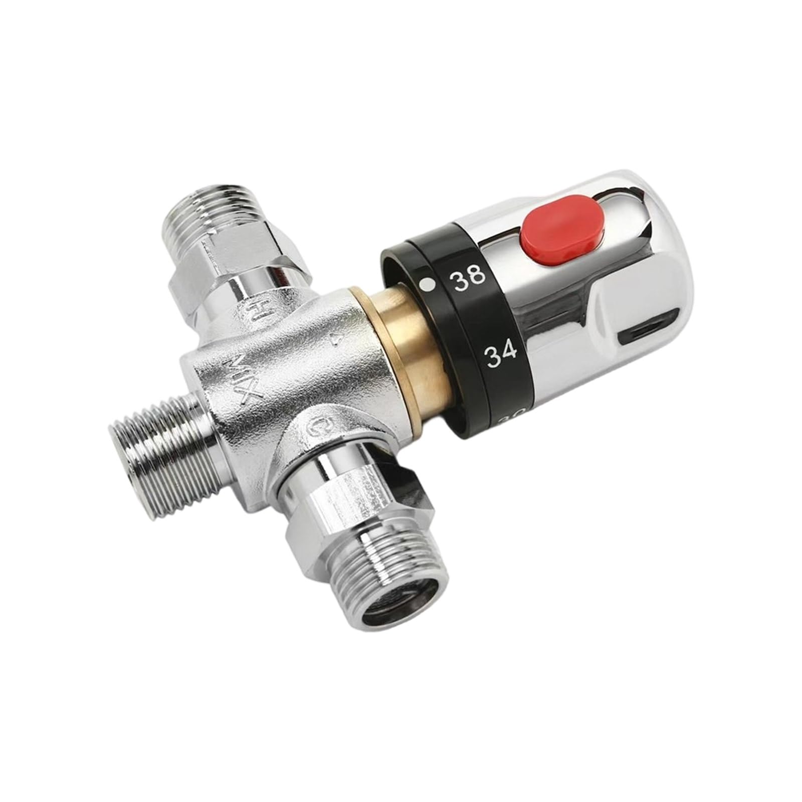 Hdoytxxm Dn15 Brass Thermostatic Water Valves Shower With Temperature General Fit For Home Hotel Pipe Systems Anti Erosion Brass Plumbing