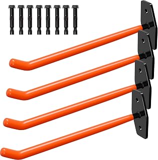 Wellgro uchwyt na opony ścienne, 4 sztuki, w zestawie metalowe śruby i kołki, uchwyt z gumową powłoką, uchwyt na felgi, uchwyt ścienny, ok. 27 x 9 x 5 cm – kolor do wyboru.