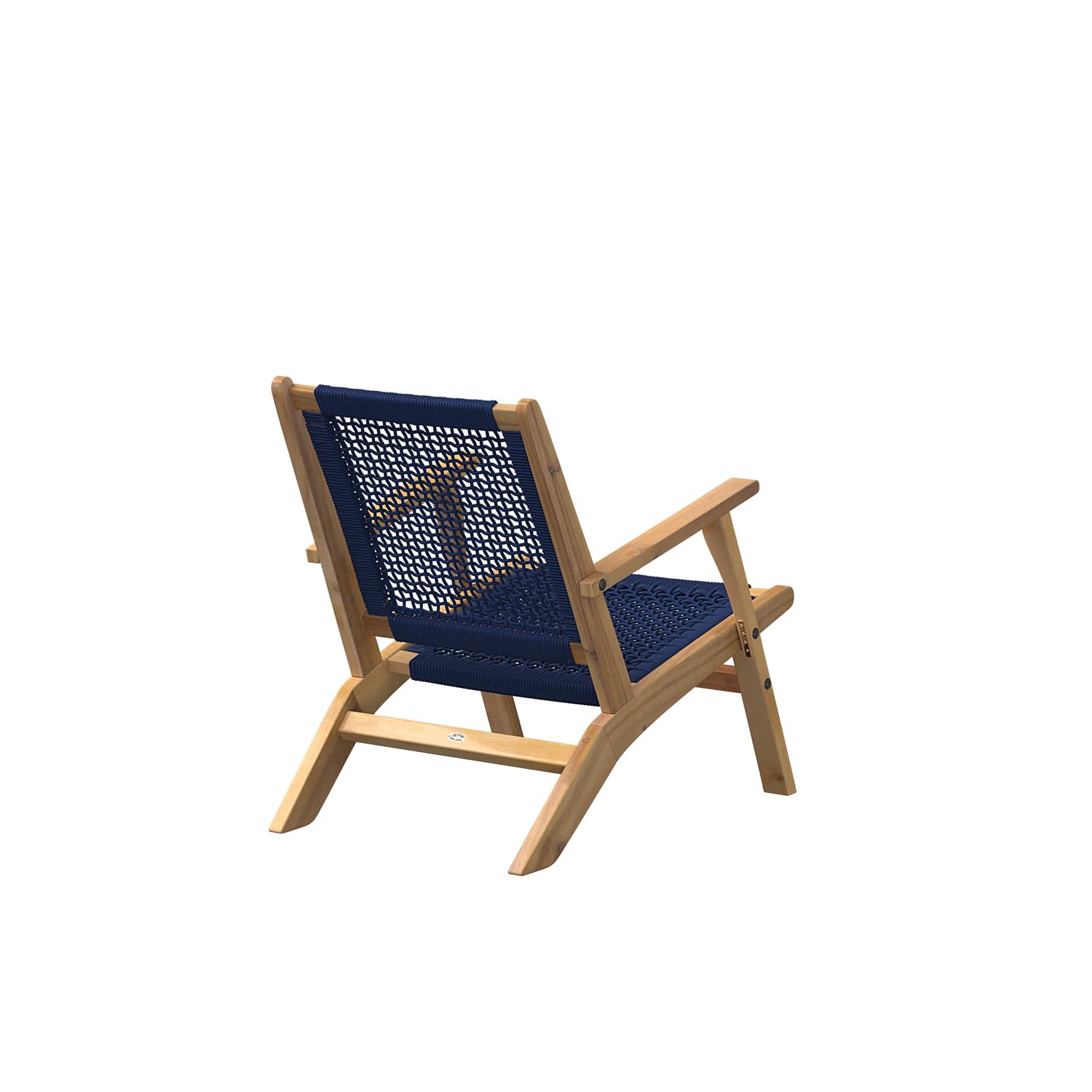 Sedia Da Esterno Patio Sense Vega In Legno Di Acacia – Seduta Intrecciata, Stile Mid-Century, Per Balcone E Giardino