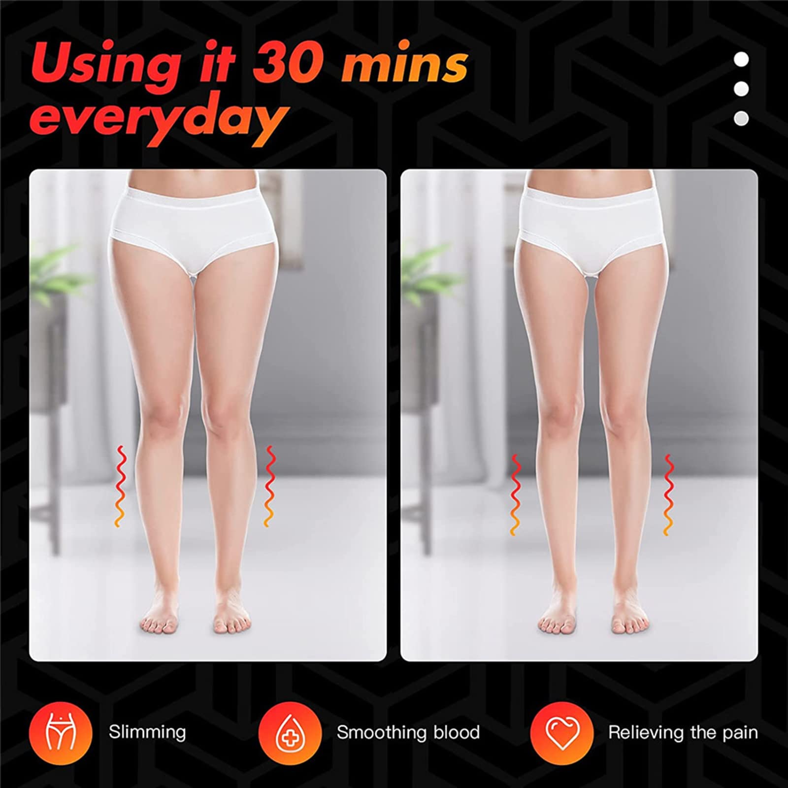 dsfgybj Massager a Piede colorato a Distanza controllata per Rilievo neuropatico, Gambe Portatili e massaggiatore con Ricarica USB, Ideale per L'Ufficio di casa o per l'allenamento