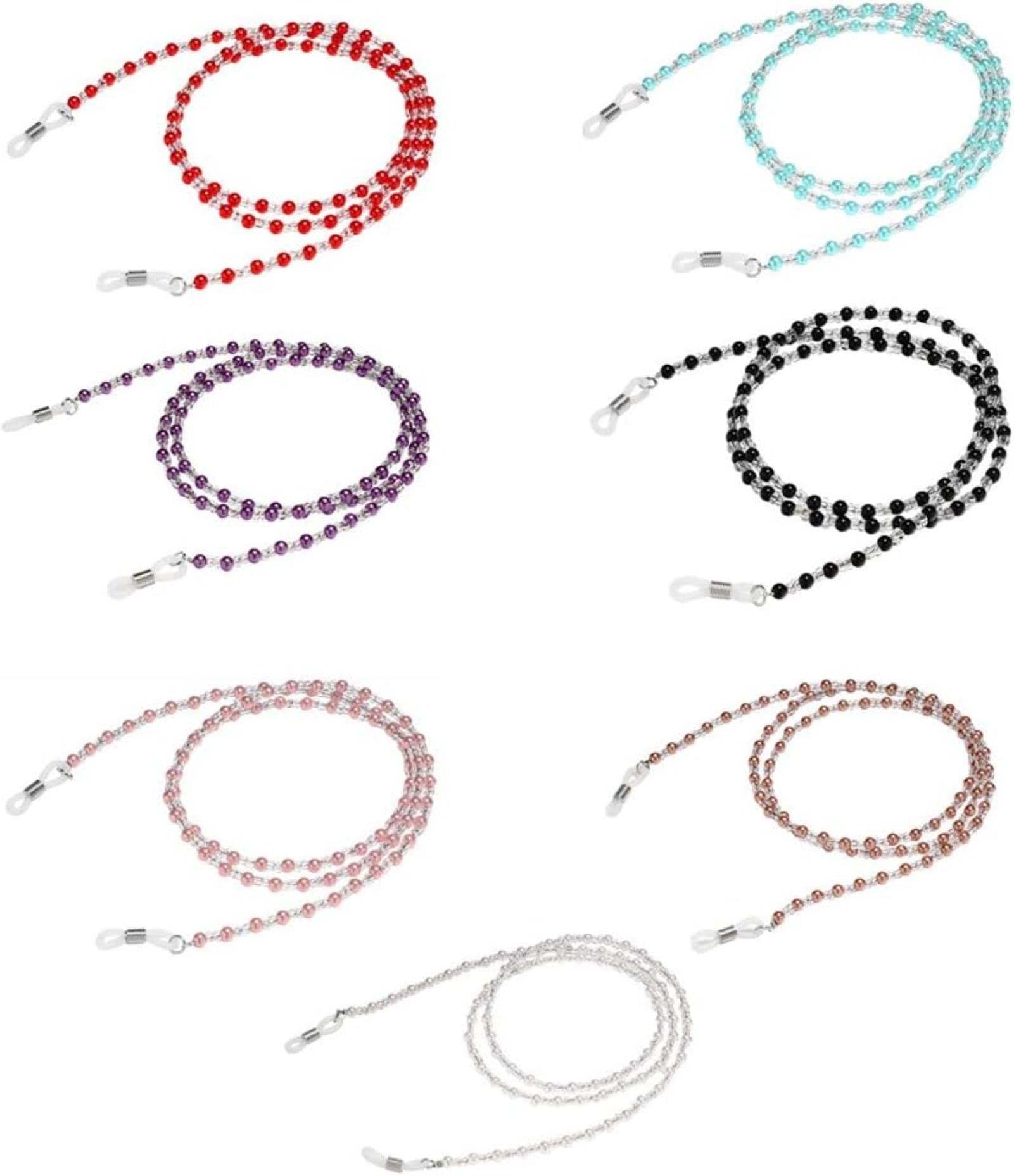 Chaînette de Maintien pour Lunettes de Lecture, Lunettes de Soleil, Cordon pour Lunettes, Support de dragonne décoratif Noir
