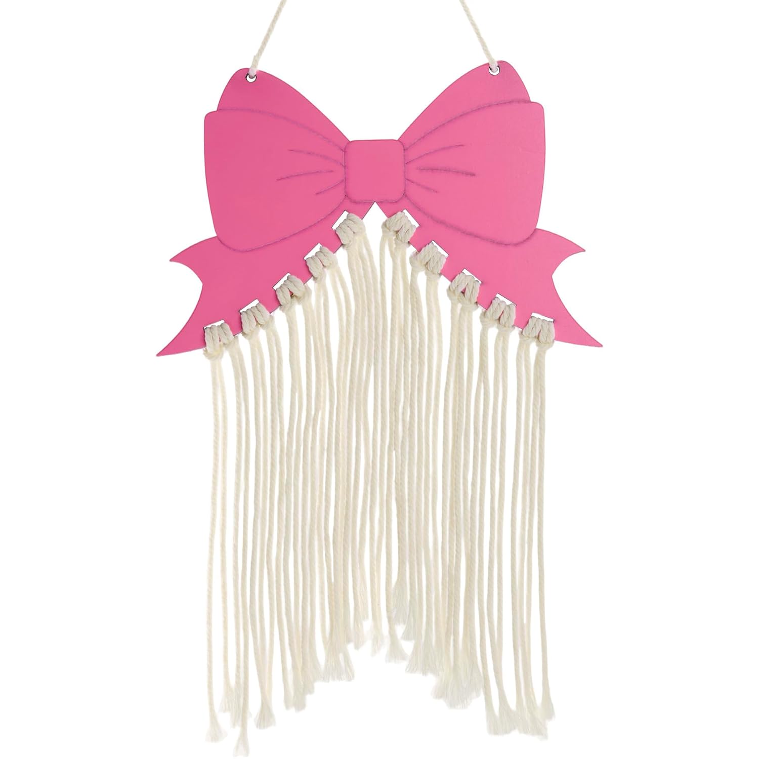 INSYOHO Bow Holder for Girls - Baby Girls Hair Bow Organizer Coquette Pink Hair Clip Accessory Holder Storage Hanger Display, Wall Hanging for Nursery Room Bedroom Living Room Decor