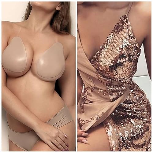 Sutiã Adesivo de Silicone Levanta Seio Adereup (BR, Numérico, 44, Regular, Bege)