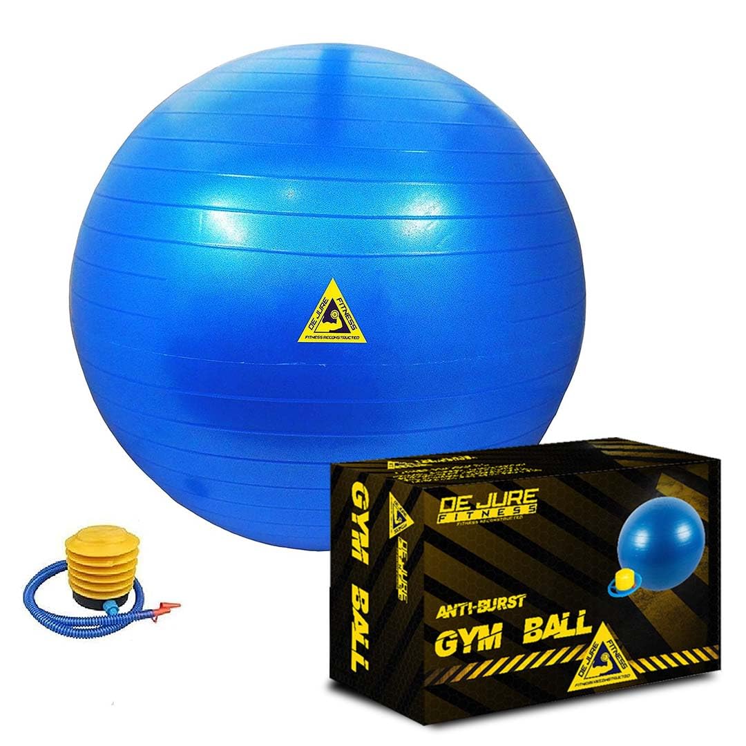 DE JURE FITNESS Gym Ball for Exercise & Fitness with Foot Pump Anti Burst Blue Colour (with Pump) (75 CM) (B07QNPFX68) Amazon Price History, Amazon Price Tracker