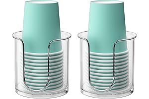 Bathroom Cup Dispenser, Small Disposable Paper Cup Holder, Compact Mouthwash Cups Holder...