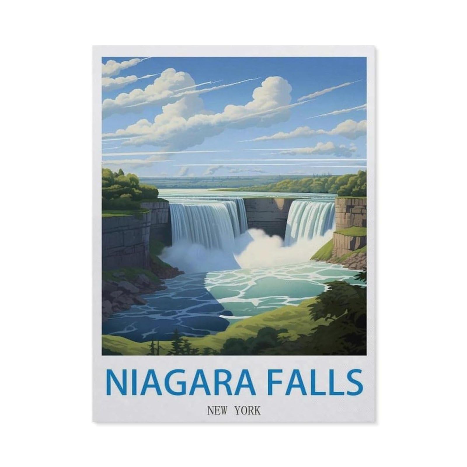 Jigsaw Puzzle 1000 Pieces for Adults，Niagara Falls New York，Large Puzzle Game Artwork for Adults Teens, Family Decorations, Unique Puzzle Gift（75x50cm）-EA100