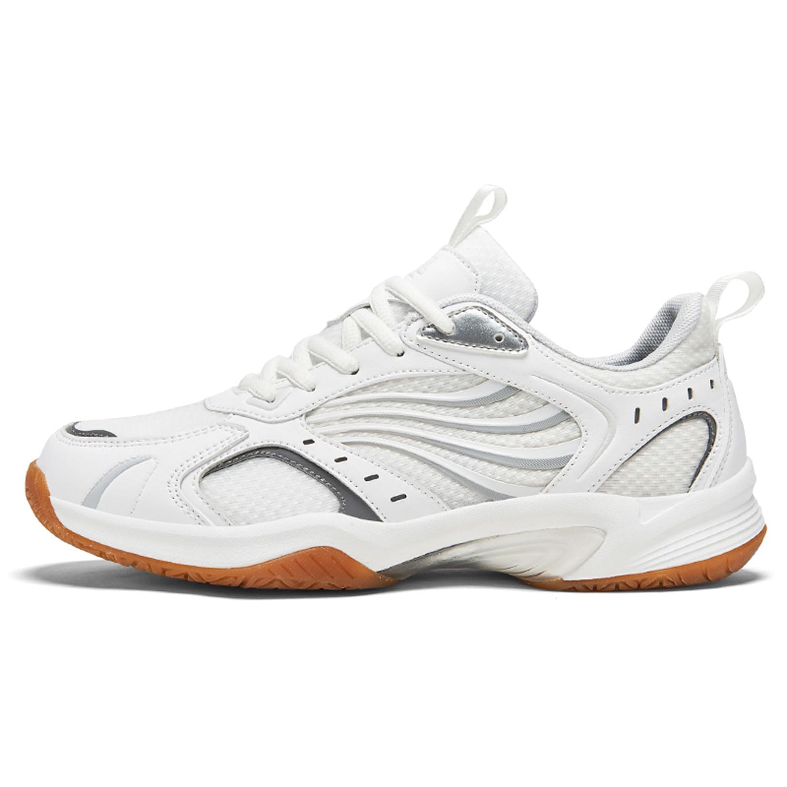 ForceRoute Volleyball Pickleball Sneakers,Indoor Court Training Shoes,Womens Mens Badminton Shoes,Badminton Training Shoes,Anti-Slip Lightweight,Absorbs Shock,for Racketball Squash Volleyball.
