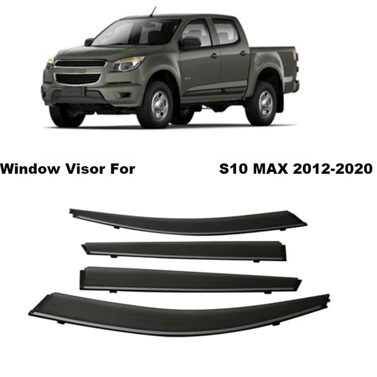 Seitenfensterabweiser, for Chevrolet S10 MAX 2012 2013 2014 2015 2016 2017 2018 2019 2020, Sonnenschutz, Regenschutz, Wetterschutz Windabweiserabdeckung