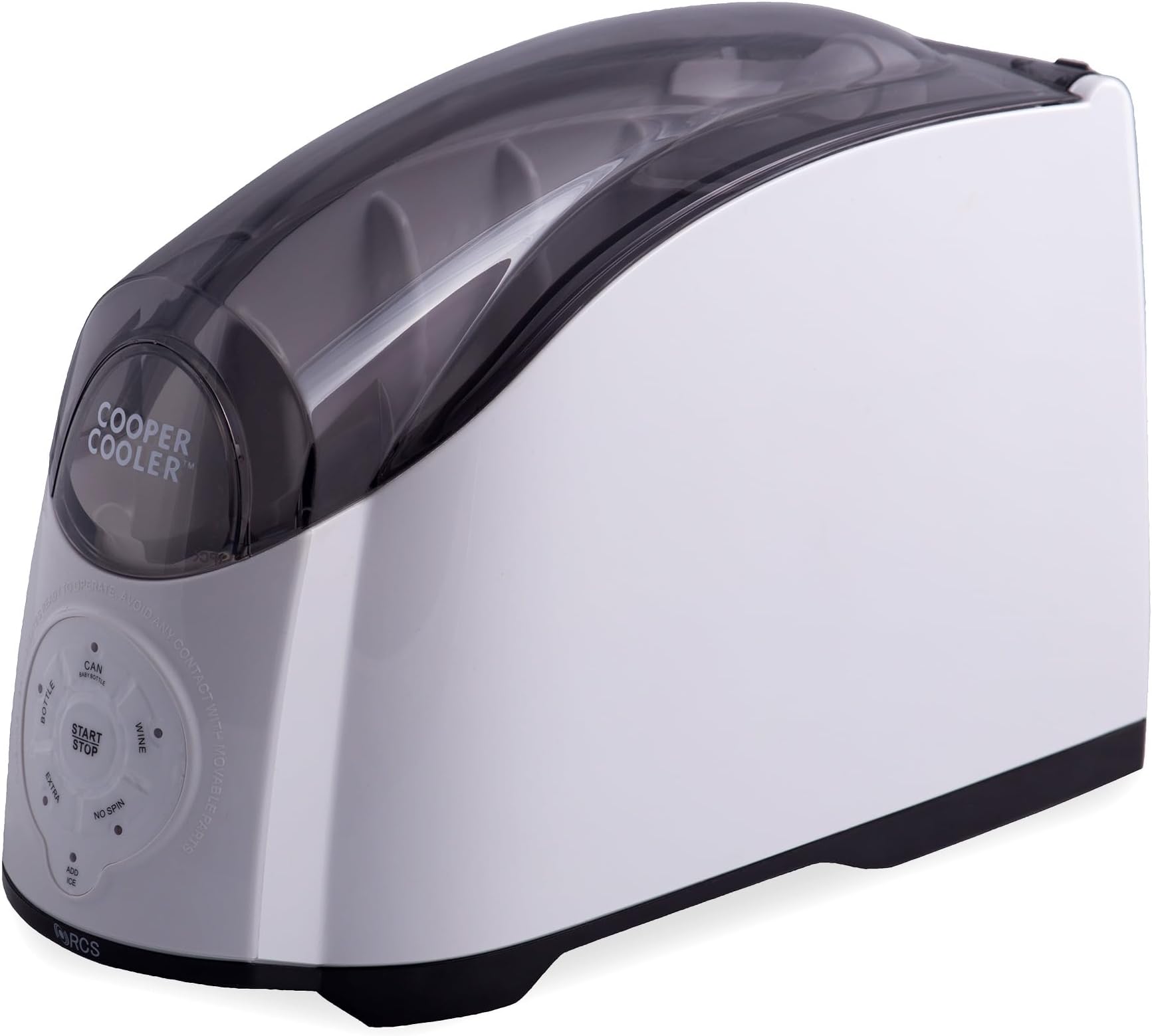 Rapid Beverage & Wine Bottle Chiller for Home Bars & Dorms, Automatic Touchpad, Quick Chill Functionality, Efficient Ice & Water System, Perfect for Sodas, Beer, Wine - White