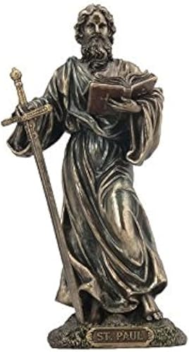 VERONESE Design St. Paul - Figura de escultura de estatua del apóstol de los gentiles - 8 pulgadas de alto