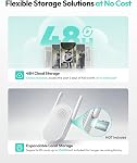 BOTSLAB Caméra à sonnette de porte à énergie solaire sans fil extérieure, sans abonnement, 2K Sonnette de porte vidéo avec vue de la tête aux pieds, package & Détection humaine, 2-Way Audio, installation facile, IP66, Alexa & Google 2.4Ghz WiFi