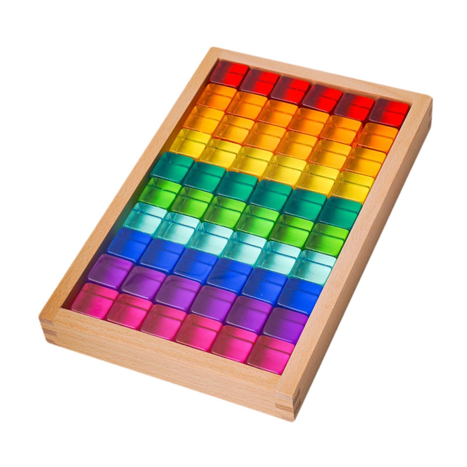 Juego de Bloques Cúbicos Lisos, Cubos Apilables, Juguete para Navidad