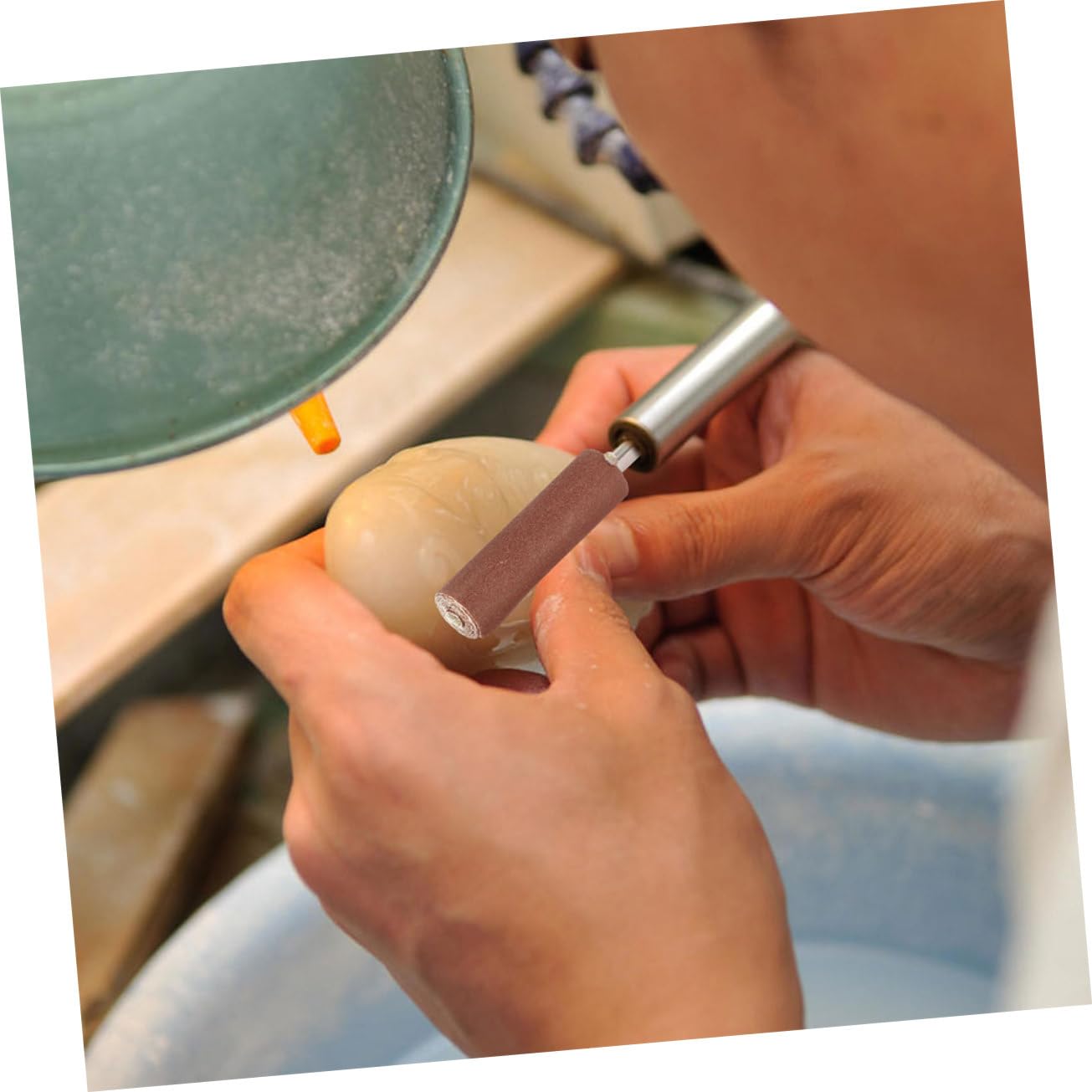 Zerodeko 1 Set Di Mole Abrasive A Lamelle: Tamburo Di Carta Vetrata A Grana 80/240 Con Gambo Da 6 Mm Per Rettifica Di Precisione E Finitura Superficiale - Testa Di Lucidatura Cilindrica