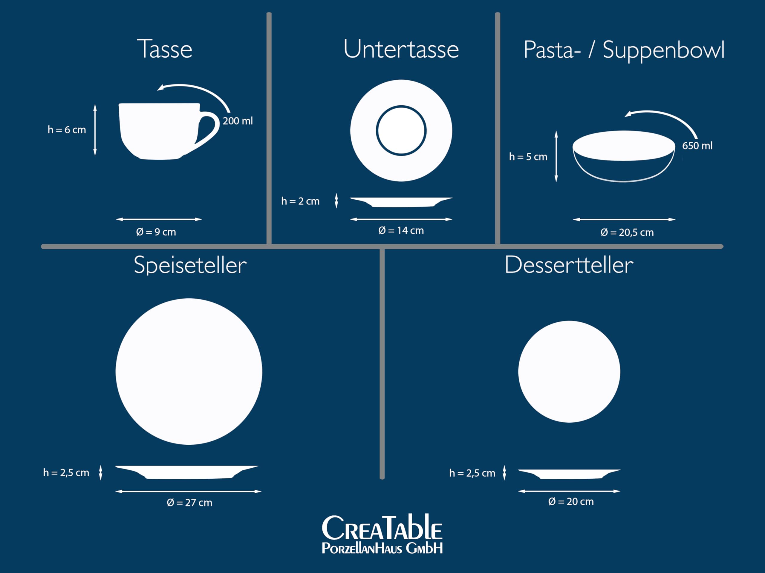 Service De Tasses à Café En Porcelaine Blanche - 6 Pièces, 30 Cl, Compatible Lave-vaisselle & Micro-ondes