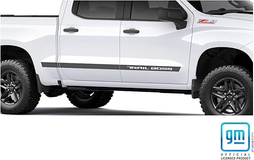 Miniatura 2 de EmblemsPlus Juego de 2 calcomanías laterales de doble cabina para Chevy Silverado Trail BOSS Crew Cab 2019 2020 2021 2022 2023 con licencia oficial
