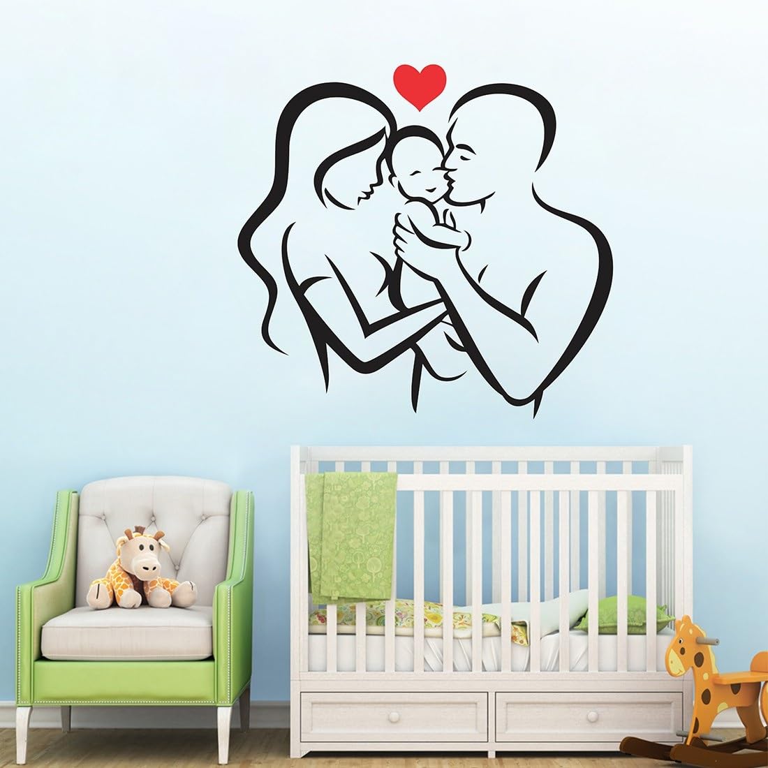 INKEDIFY 68 cm Mother and Father Baby Love - Parents Love On Child - Wall Sticker Self Adhesive Sticker (Pack of 1) (B0CFHKDLJ8) Amazon Price History, Amazon Price Tracker