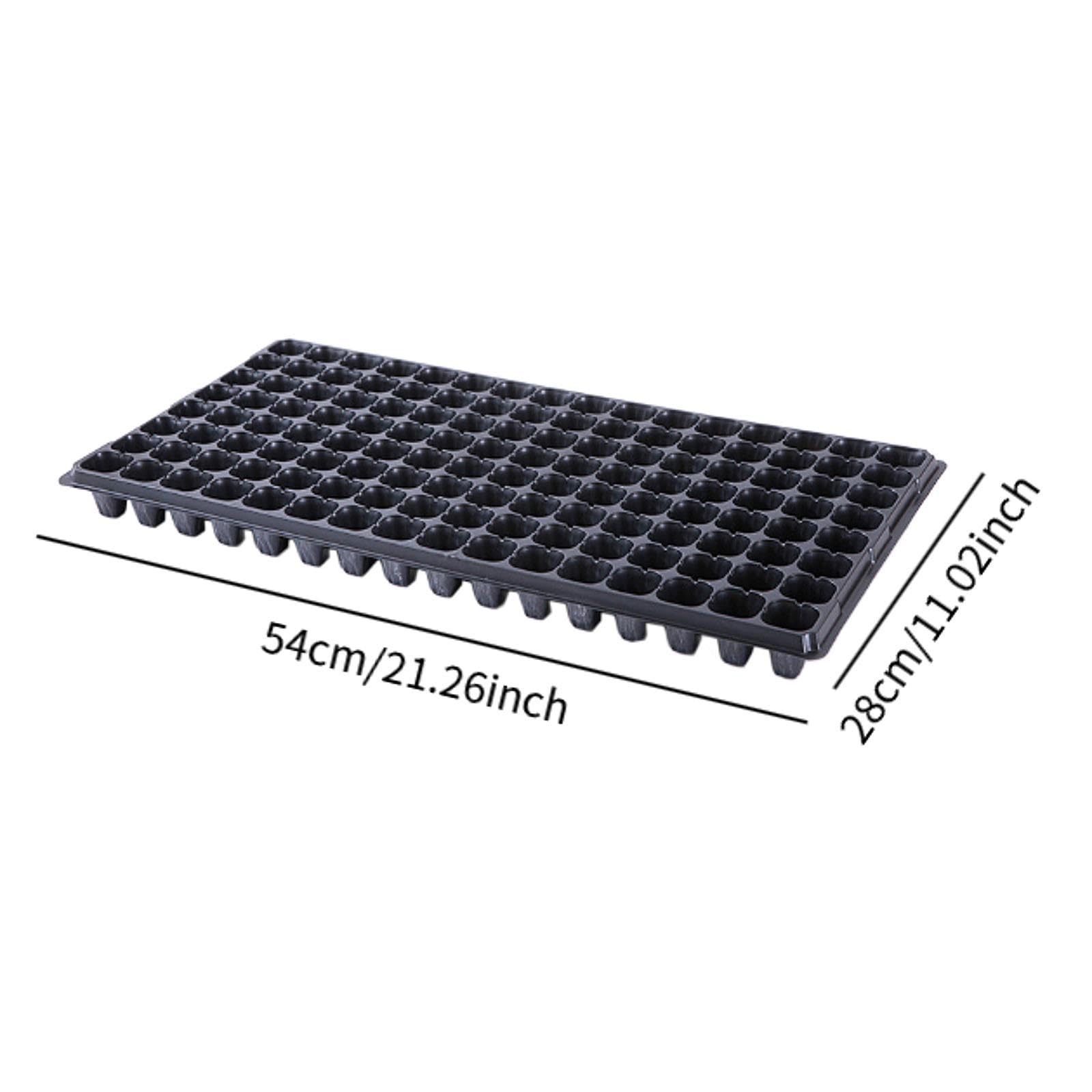 10 Piezas Bandejas para Semillero Bandejas de Germinación Bandejas para Plántulas Bandejas para Cultivo Material Resistente Adecuado para, 128 Agujeros