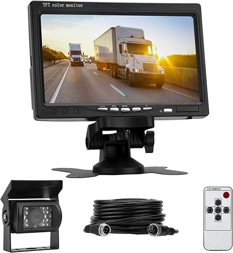 CICMOD Cámara de respaldo para camión, caravana, remolque, cámper, furgoneta, impermeable, 12 V, 24 V, sistema de cámara de visión trasera con