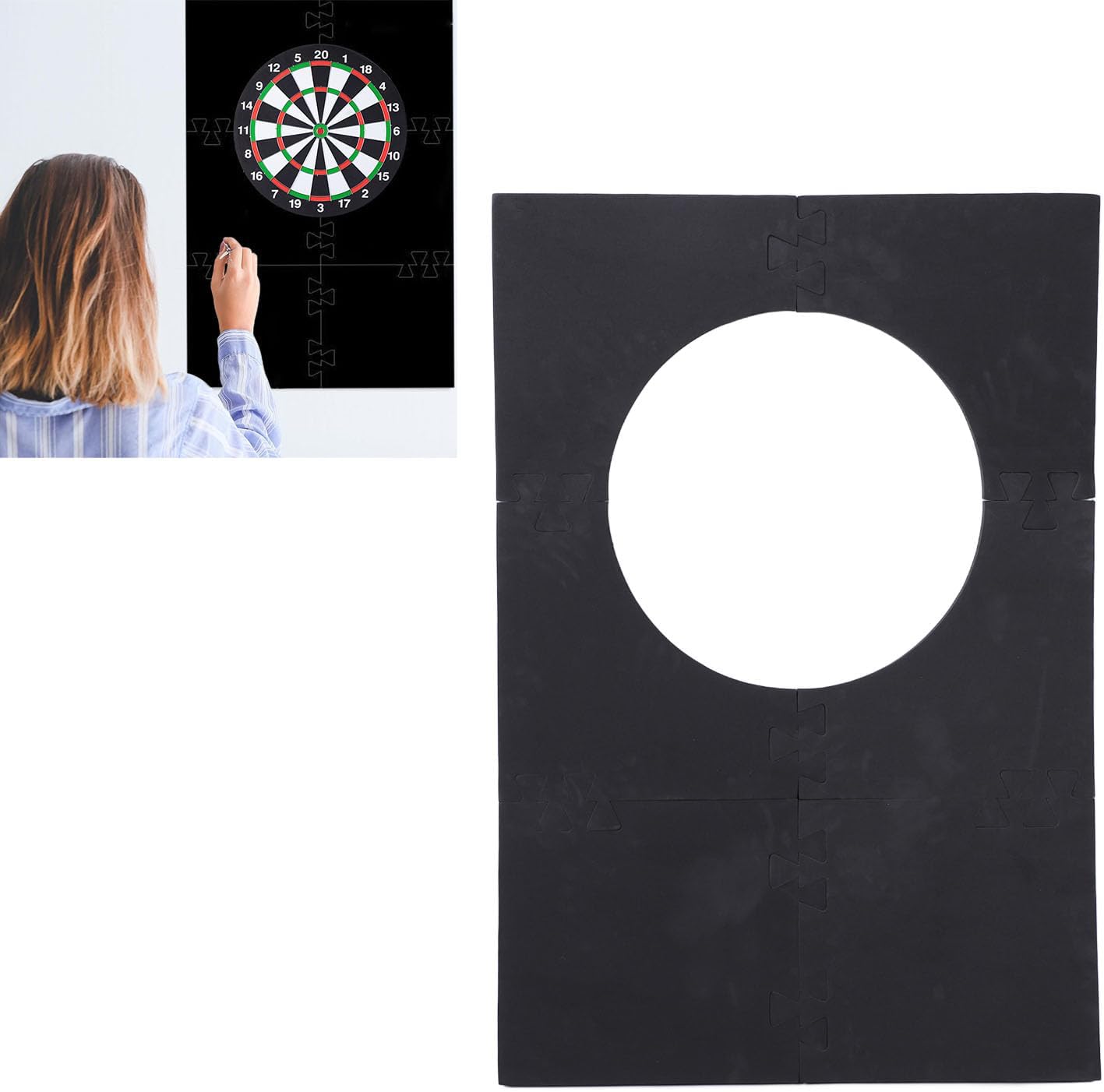Dartboard Backboard Surround Wall Protector Dartboard Backboard Splicing EVA Dartboard Surround Wall Protector for Home Bar Game Room Club