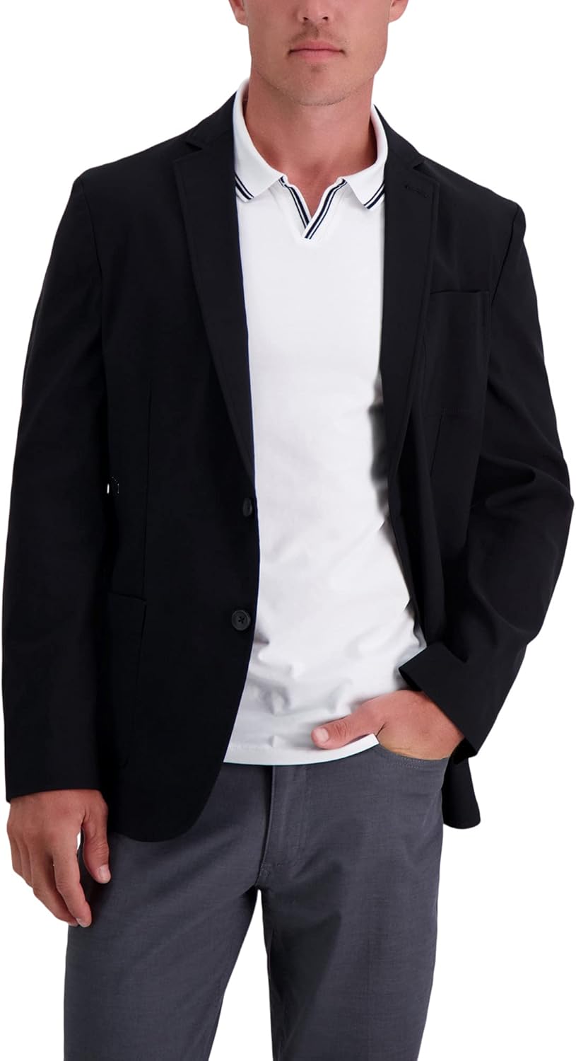 Haggar Men's Smart Wash™ Performance Blazer & Jackets Black - Image 3