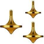 CHEETOP Stainless Steel Spinning Top, Premium Exquisite Perfect Balance Well Made Metal Desk EDC Little Fidget Toy, Spin Long Time Over 6 Minutes, Great Value (Bronze, 3PCS Large + Medium + Small)