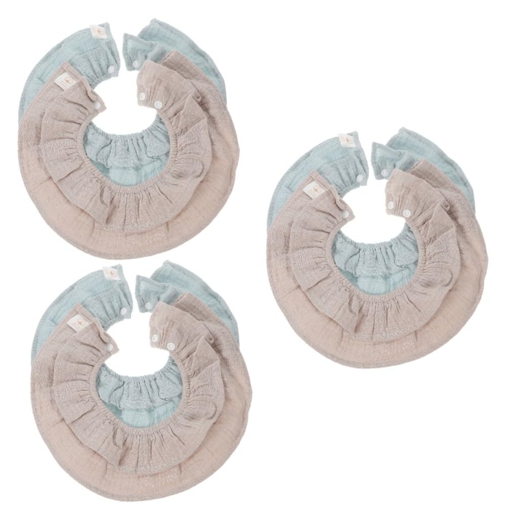 ibasenice 6pièces Bavoirs Coton Absorbants Pour De Bavoirs Pour Dentition Confortables Et Pour Nourrissons