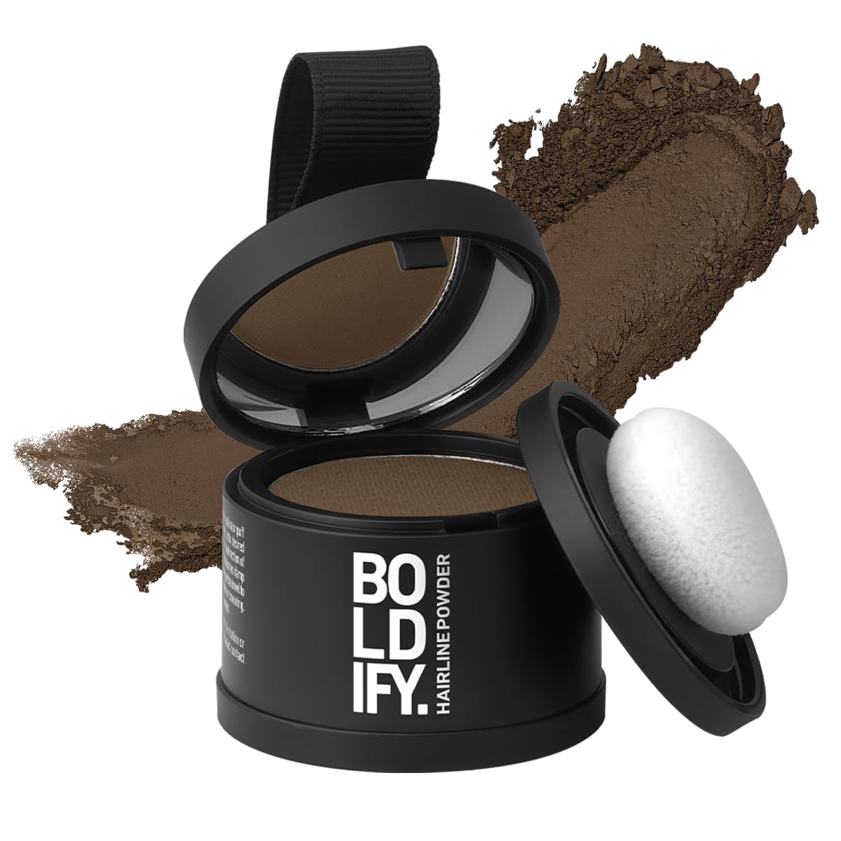 BOLDIFY Hairline Powder - Root Touch Up Hair Color for Gray Coverage - Bald Spot Concealing Hair Powder for Women and Men - 48-Hour Stain-Proof - Light Brown