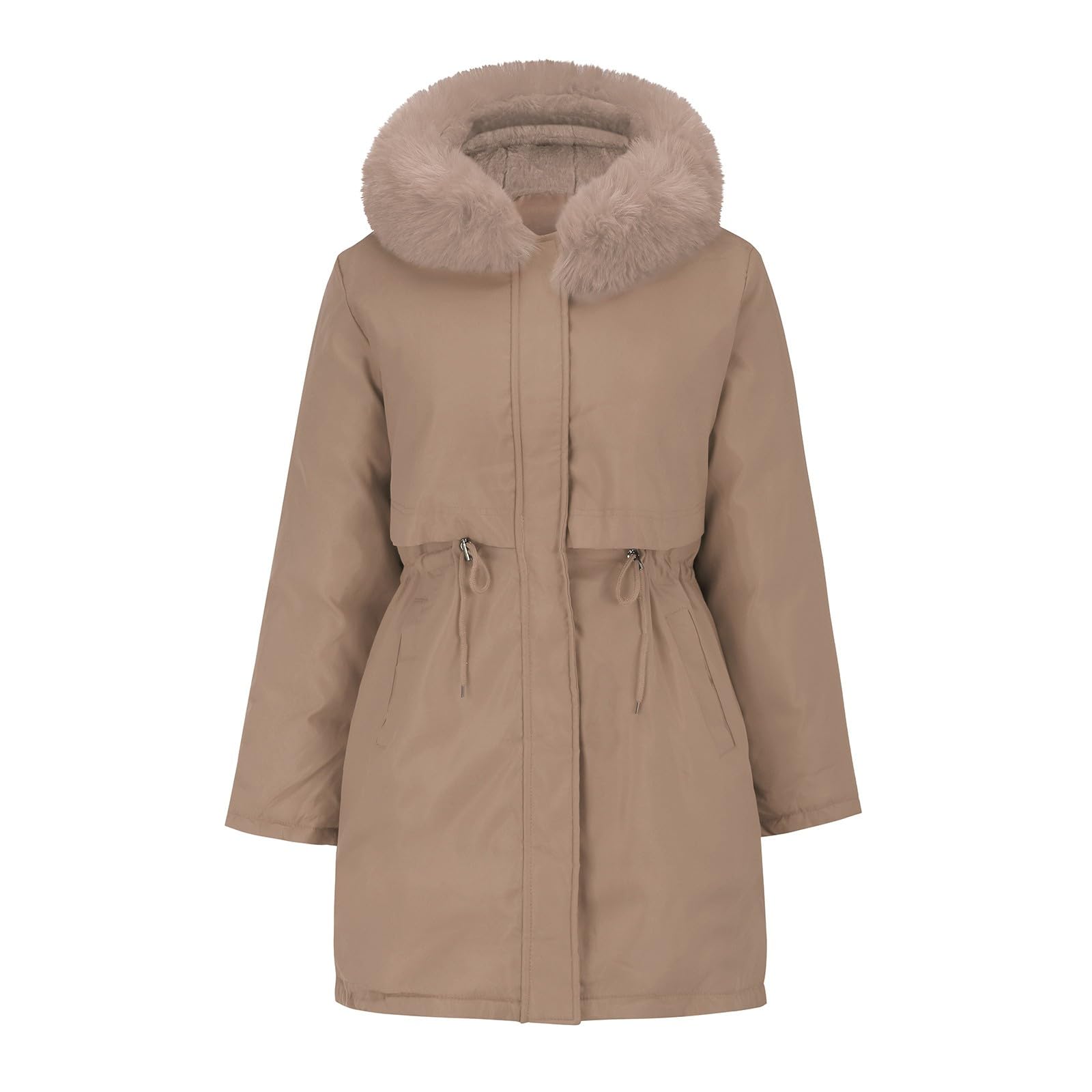 Generisch Chaqueta de invierno para mujer, abrigo de invierno, parka al aire libre, calle, diario, invierno, abrigo largo, ajuste normal, ajustable, resistente al viento, cálido, transpirable, ropa de