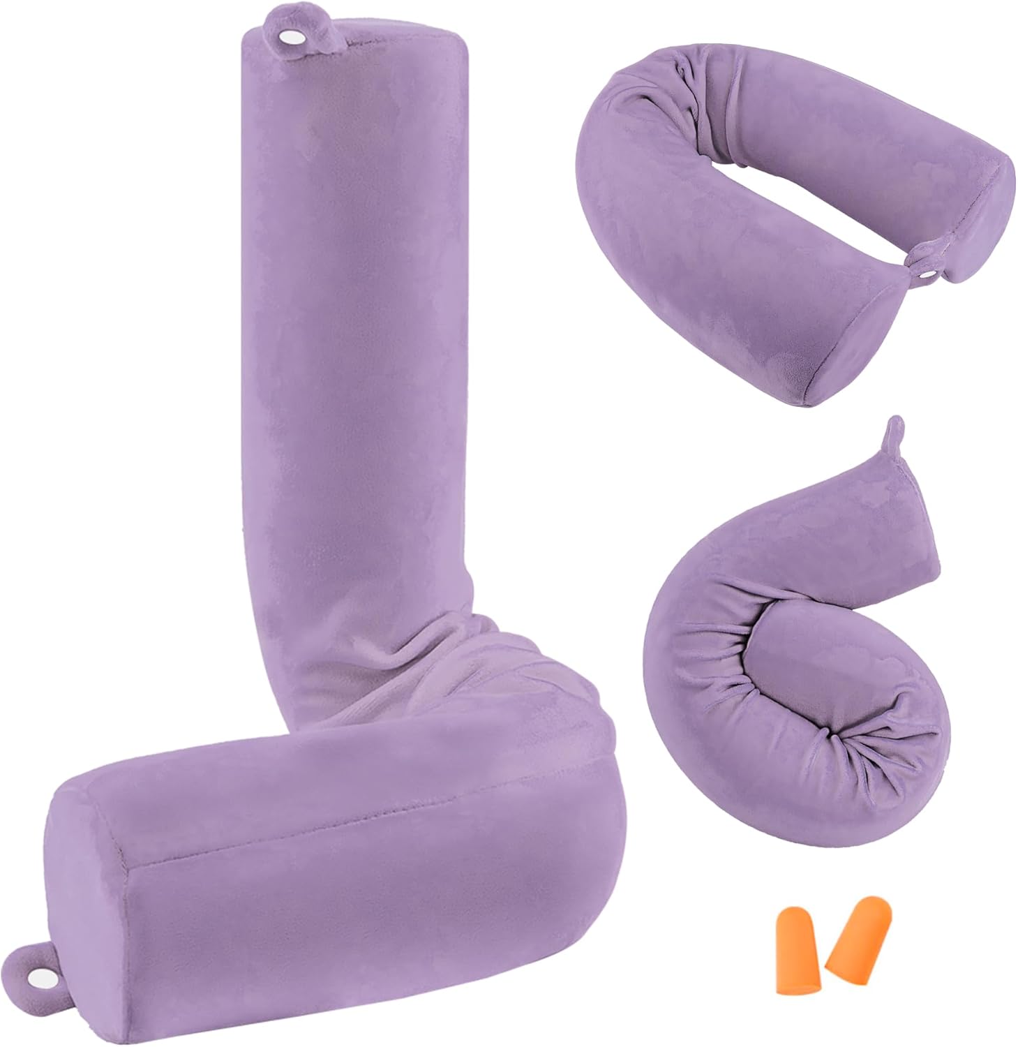 Twist Memory Foam Travel Pillow for Neck, Chin, Lumbar and