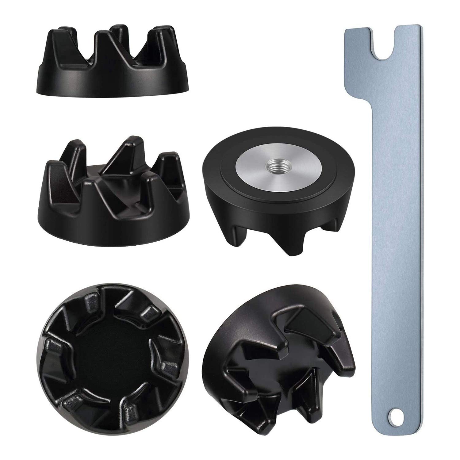 Wresetly Black 6 Packs 9704230 Blender Coupler Blender Coupling Replacment Parts With 1 Wrench Compatible For Kitchen Aid Wp9704230vp Wp9704230
